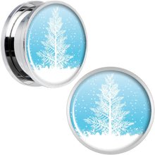 Load image into Gallery viewer, Winter Snow Covered Tree Screw Fit Plug Set Sizes 5mm to 20mm
