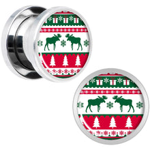 Load image into Gallery viewer, Ugly Christmas Sweater Screw Fit Plug Set Sizes 6mm to 20mm
