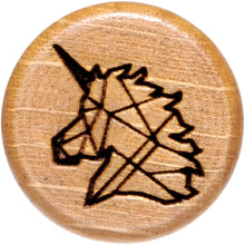 Load image into Gallery viewer, Organic Beechwood Geometric Unicorn Saddle Plug Set 0G to 25mm
