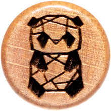 Load image into Gallery viewer, Organic Beechwood Geometric Panda Saddle Plug Set 0G to 25mm

