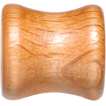 Load image into Gallery viewer, Organic Beechwood Geometric Panda Saddle Plug Set 0G to 25mm
