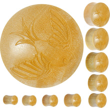 Load image into Gallery viewer, Organic Crocodile Wood Sailor's Swallow Bird Saddle Plug
