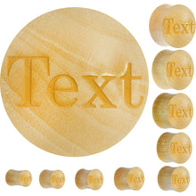 Load image into Gallery viewer, Custom Organic Crocodile Wood Personalized Saddle Plug - buy 2 for a pair
