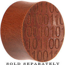 Load image into Gallery viewer, Organic Sawo Wood Binary Code Saddle Plug

