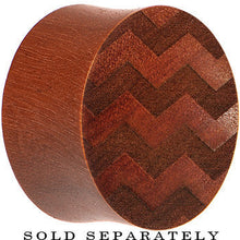 Load image into Gallery viewer, Organic Sawo Wood Chevron Pattern Saddle Plug
