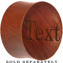 Load image into Gallery viewer, Custom Organic Sawo Wood PersonalizedSaddle Plug - buy 2 for a pair
