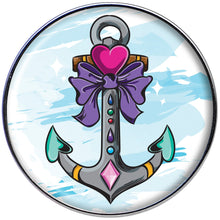Load image into Gallery viewer, Girly Girl Love Heart Nautical Anchor Cartilage Earring
