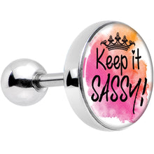 Load image into Gallery viewer, 16G 1/4 Watercolor Keep it Sassy Tragus Cartilage Earring
