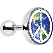 Load image into Gallery viewer, 16G 1/4 Peace on Earth Tragus Cartilage Earring
