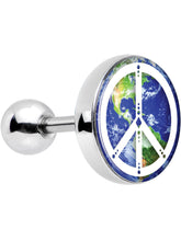Load image into Gallery viewer, 16G 1/4 Peace on Earth Tragus Cartilage Earring
