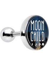 Load image into Gallery viewer, 16G 1/4 Moon Child Tragus Cartilage Earring
