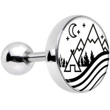 Load image into Gallery viewer, 16G 1/4 Camping in the Mountains Tragus Cartilage Earring
