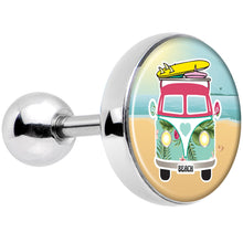 Load image into Gallery viewer, 16G 1/4 Tropical Beach Cruiser Tragus Cartilage Earring
