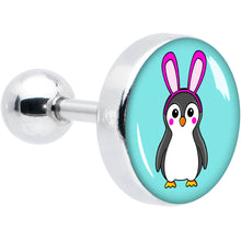 Load image into Gallery viewer, 16G 1/4 Bunny Penguin Cartilage Tragus Earring by Onyx O
