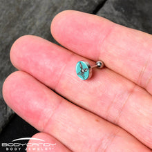 Load image into Gallery viewer, 16G 1/4 Bunny and Crossbones Tragus Cartilage Earring by Onyx O
