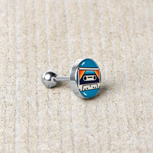 Load image into Gallery viewer, 16G 1/4 Retro Cassette Tape Cartilage Tragus Earring by Onyx O
