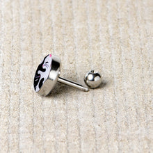 Load image into Gallery viewer, 16G 1/4 Cute Kitty Cat Yin Yang Cartilage Tragus Earring by Onyx O
