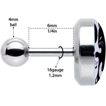 Load image into Gallery viewer, 16G 1/4 Cute Kitty Cat Yin Yang Cartilage Tragus Earring by Onyx O

