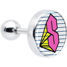 Load image into Gallery viewer, 16G 1/4 Hot Pink Cool S Tragus Cartilage Earring by Onyx O
