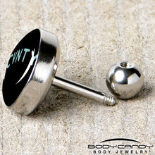 Load image into Gallery viewer, 16G 1/4 Phrase Logo CVNTY Tragus Cartilage Earring by Onyx O
