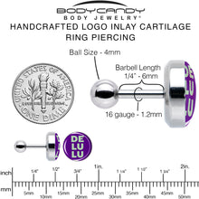 Load image into Gallery viewer, 16G 1/4 Word DELULU Tragus Cartilage Earring by Onyx O
