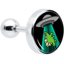 Load image into Gallery viewer, 16G 1/4 Alien UFO Dinosaur Abduction Cartilage Tragus Earring by Onyx O
