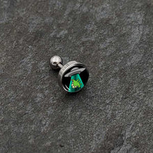 Load image into Gallery viewer, 16G 1/4 Alien UFO Dinosaur Abduction Cartilage Tragus Earring by Onyx O

