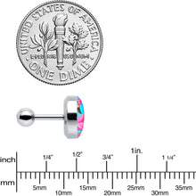 Load image into Gallery viewer, 16G 1/4 Rainbow Sea Floating Flamingo Cartilage Tragus Earring by Onyx O
