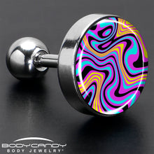 Load image into Gallery viewer, 16G 1/4 Funky Swirls Cartilage Tragus Earring by Onyx O
