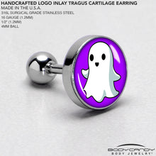Load image into Gallery viewer, 16G 1/4 Ghost Cartilage Tragus Earring by Onyx O
