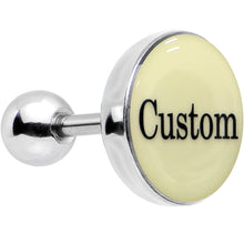 Load image into Gallery viewer, Custom Personalized Glow in the Dark Name Tragus Cartilage Earring

