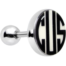 Load image into Gallery viewer, 16G 1/4 Custom Glow in the Dark Initial Tragus Cartilage Earring

