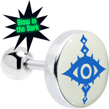 Load image into Gallery viewer, 16G 1/4 Glow in the Dark Evil Eye Tragus Cartilage Earring by Onyx O
