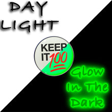 Load image into Gallery viewer, 16G 1/4 Glow in the Dark Keep it 100 Tragus Cartilage Earring by Onyx O
