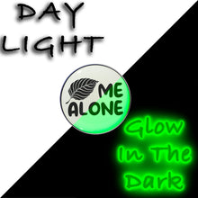 Load image into Gallery viewer, 16G 1/4 Glow in the Dark Leaf Me Alone Tragus Cartilage Earring by Onyx O
