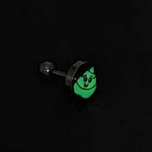 Load image into Gallery viewer, 16G Glow in the Dark Poop Tragus Cartilage Earring by Onyx O

