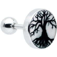Load image into Gallery viewer, 16G Glow in the Dark Tree of Life Tragus Cartilage Earring by Onyx O
