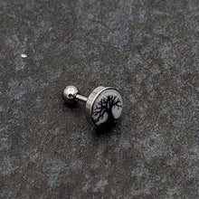 Load image into Gallery viewer, 16G Glow in the Dark Tree of Life Tragus Cartilage Earring by Onyx O
