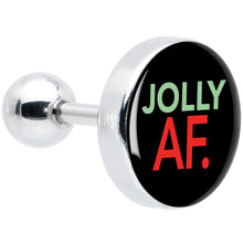 Load image into Gallery viewer, 16G 1/4 Jolly AF Festive Holiday Tragus Cartilage Earring by Onyx O
