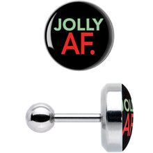 Load image into Gallery viewer, 16G 1/4 Jolly AF Festive Holiday Tragus Cartilage Earring by Onyx O
