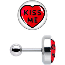Load image into Gallery viewer, 16G 1/4 Kiss Me Candy Heart Cartilage Tragus Earring by Onyx O
