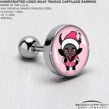 Load image into Gallery viewer, 16G 1/4 Krampus Cutie Tragus Cartilage Earring by Onyx O
