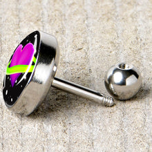 Load image into Gallery viewer, 16G 1/4 Heart Planet Cartilage Tragus Earring by Onyx O
