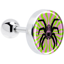 Load image into Gallery viewer, 16G 1/4 Psychedelic Spider Tragus Cartilage Earring by Onyx O
