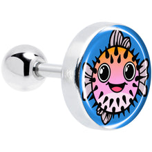 Load image into Gallery viewer, 16G 1/4 Swimming Pufferfish Tragus Cartilage Earring by Onyx O
