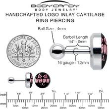Load image into Gallery viewer, 16G 1/4 RAWR Kittly Cat Tragus Cartilage Earring by Onyx O

