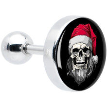 Load image into Gallery viewer, 16G 1/4 Holiday Skeleton Santa Claus Tragus Cartilage Earring by Onyx O
