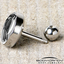 Load image into Gallery viewer, 16G 1/4 Donkey Smart Ass Tragus Cartilage Earring by Onyx O
