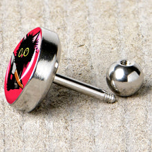Load image into Gallery viewer, 16G 1/4 Stabby Cat Tragus Cartilage Earring by Onyx O

