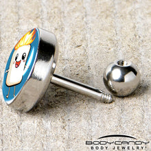 Load image into Gallery viewer, 16G 1/4 Burning Marshmallow Tragus Cartilage Earring by Onyx O
